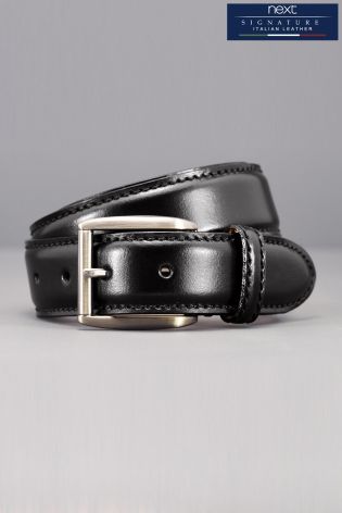 Black Signature Italian Leather Belt